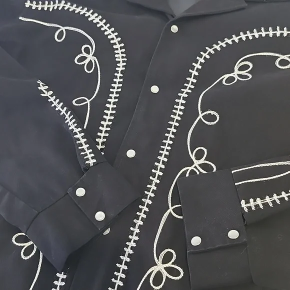 Rockmount Ranch Wear Tru-West Mens Rockabilly Embroidered Jacket Size XL Western - Picture 6 of 9